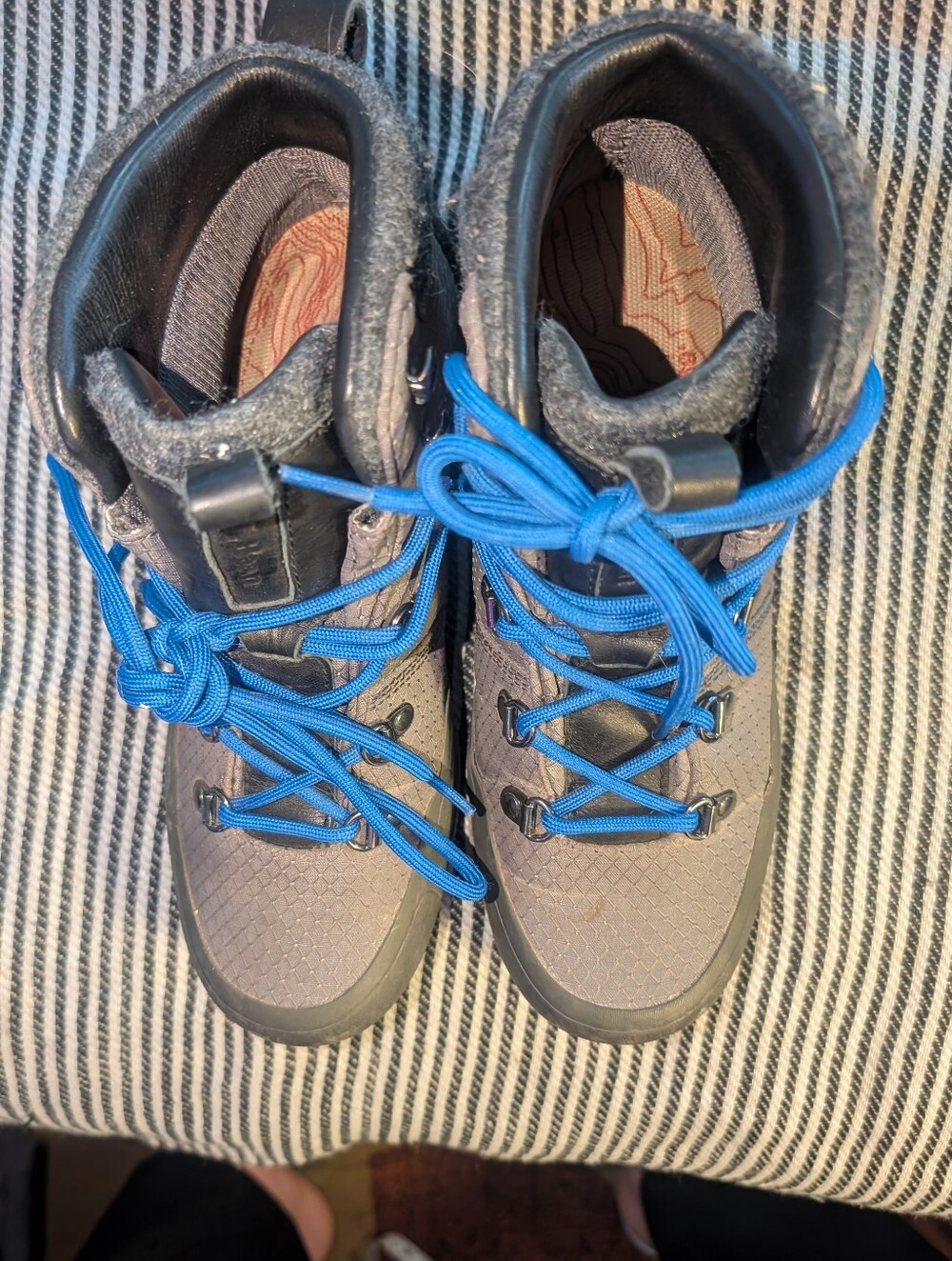 L L Bean Knife Edge Women's Gray Nylon Waterproof Vibram Sole Hiking Boots Sz 8 - Picture 7 of 16